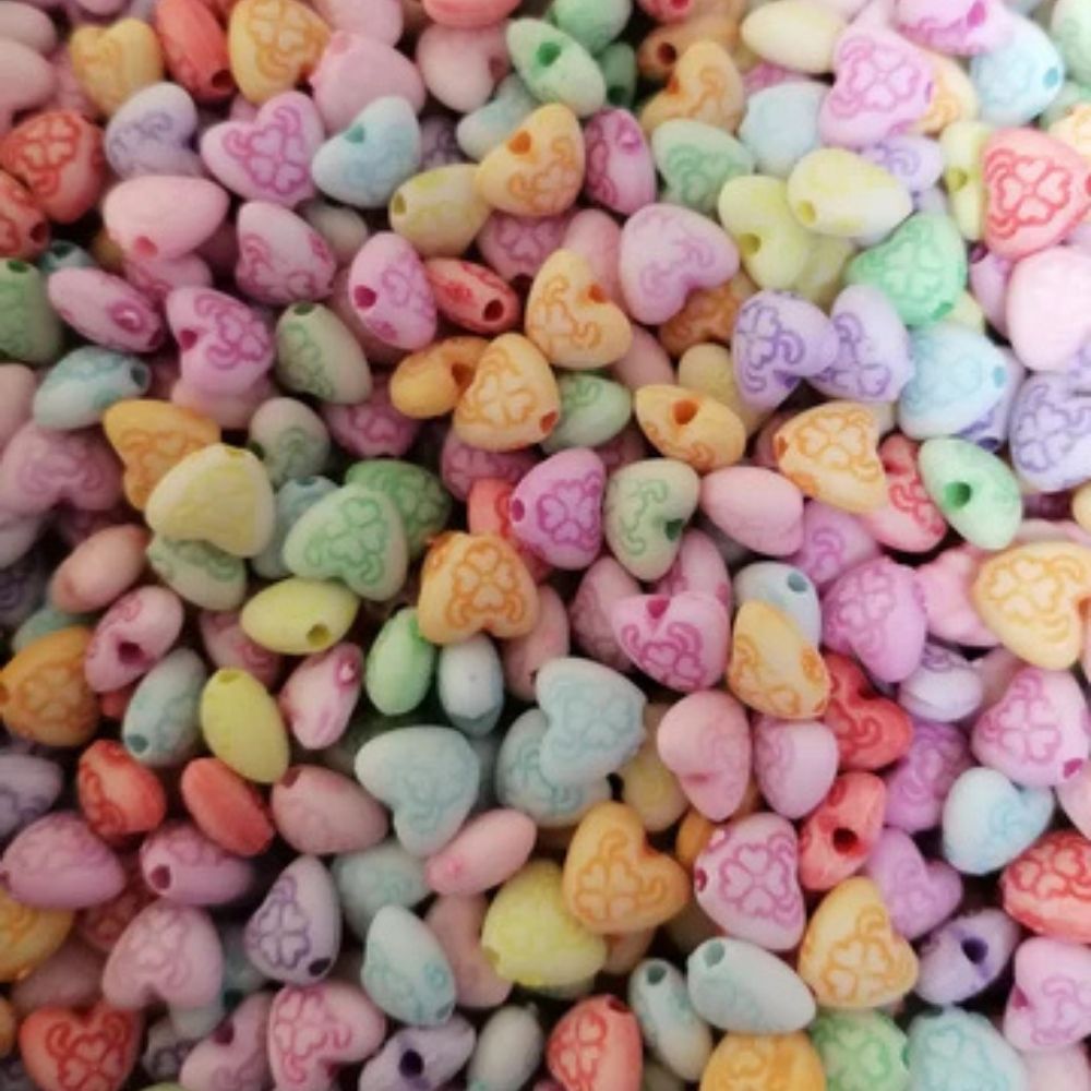 Мъниста за мартеници - "Цветни сърца"