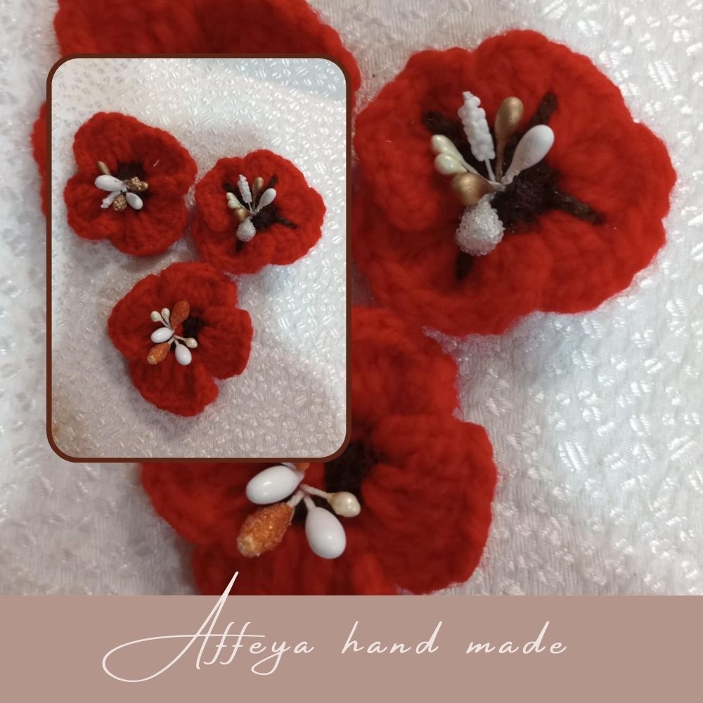 Цветя  5 броя за декорация Мак