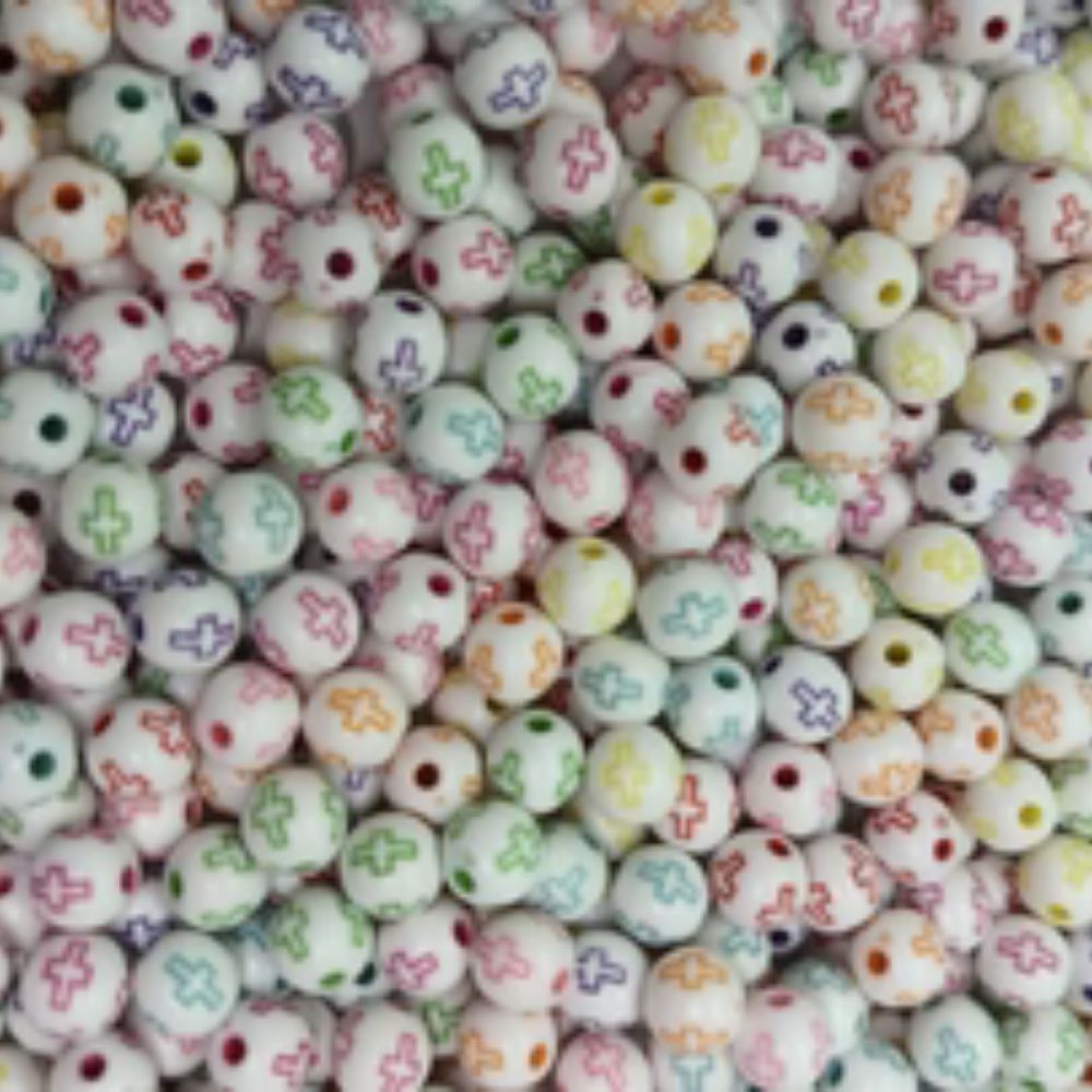 Мъниста за мартеници - "Топчета с кръст"