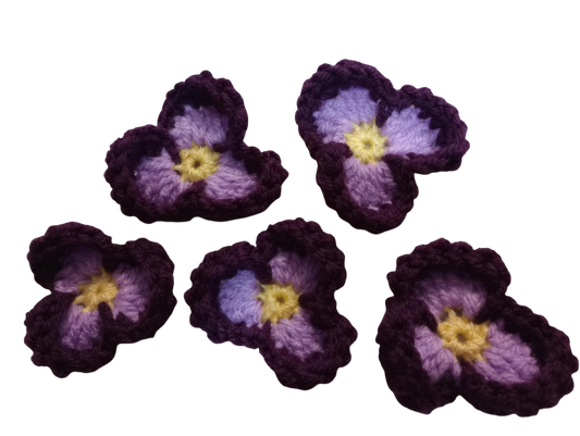 Цветя  5 броя за декорация Теменужка