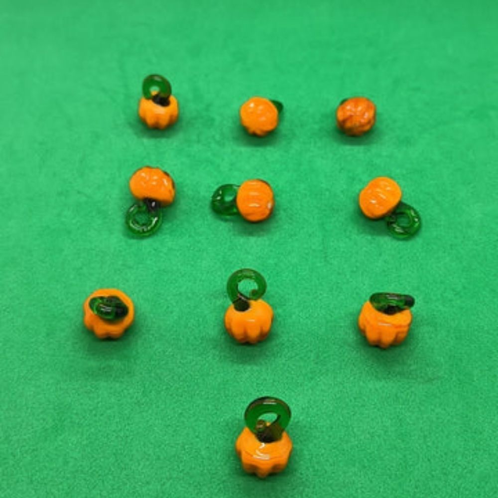 Стъклени мини тикви - 10 броя.