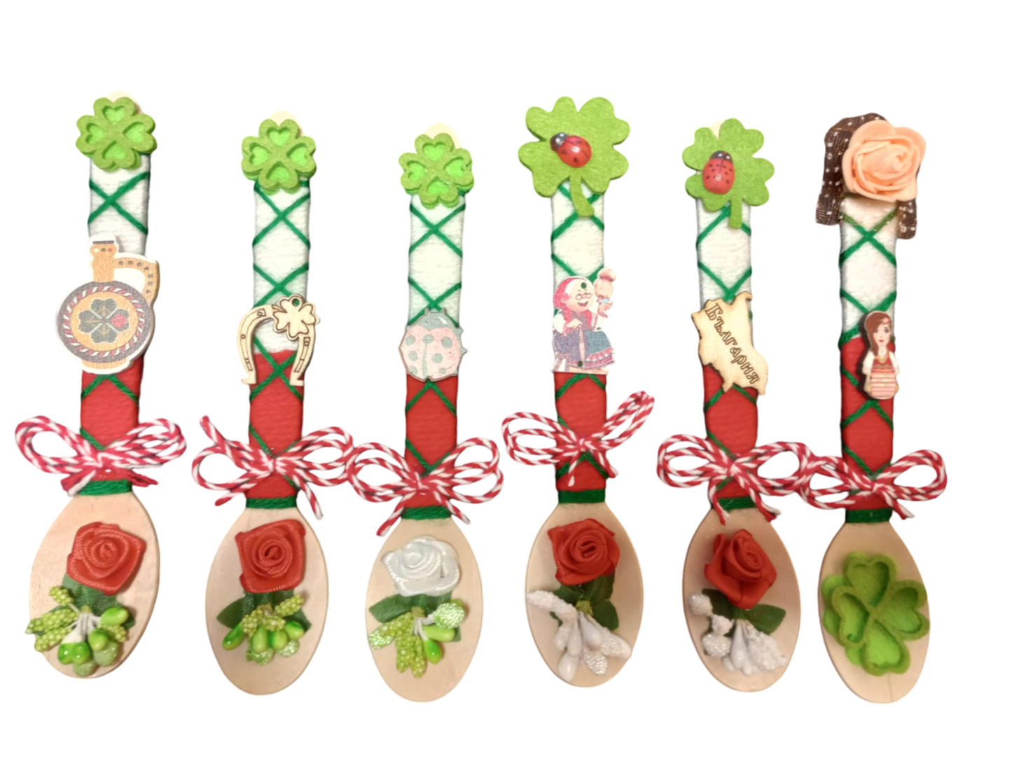 Магнит мартеница - дървена Лъжица