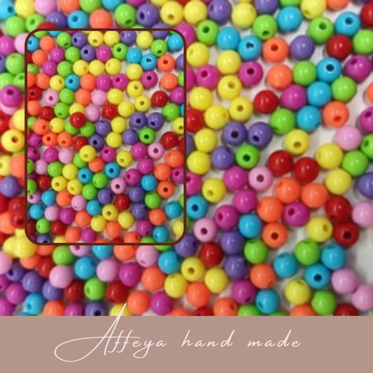 Мъниста за мартеници - "Цветни матови топчета"