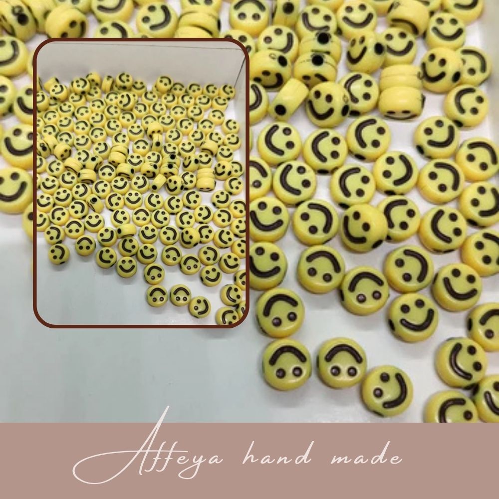 Мъниста за мартеници - "Жълти мини усмивки"