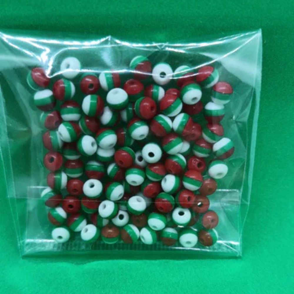 Мъниста за мартеници - "Трикольор" 100 броя