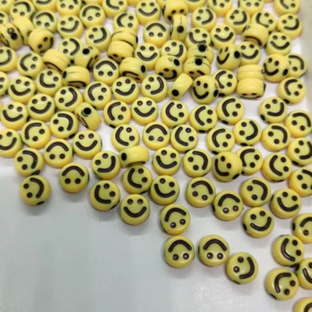 Мъниста за мартеници - "Жълти мини усмивки"