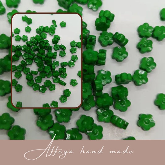 Мъниста за мартеници - "Зелени цветчета"