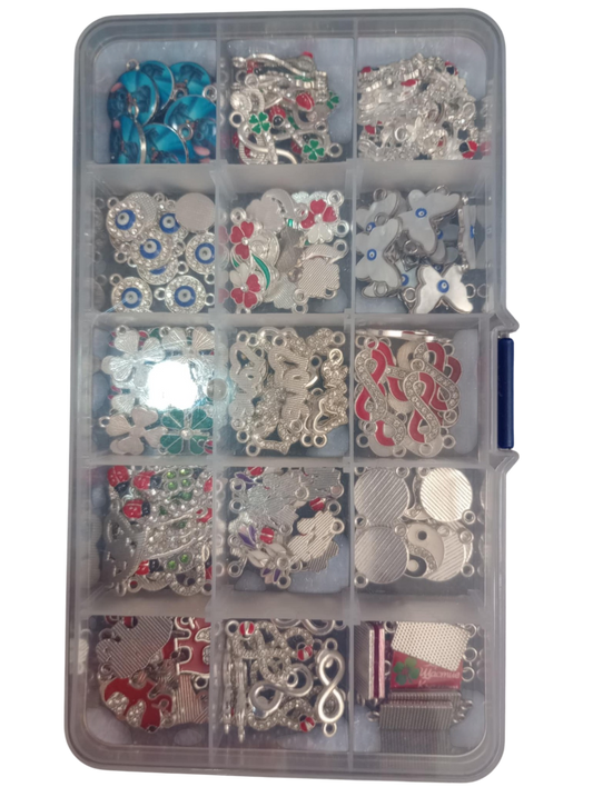 Органайзер, 15х10 броя свързващи елементи