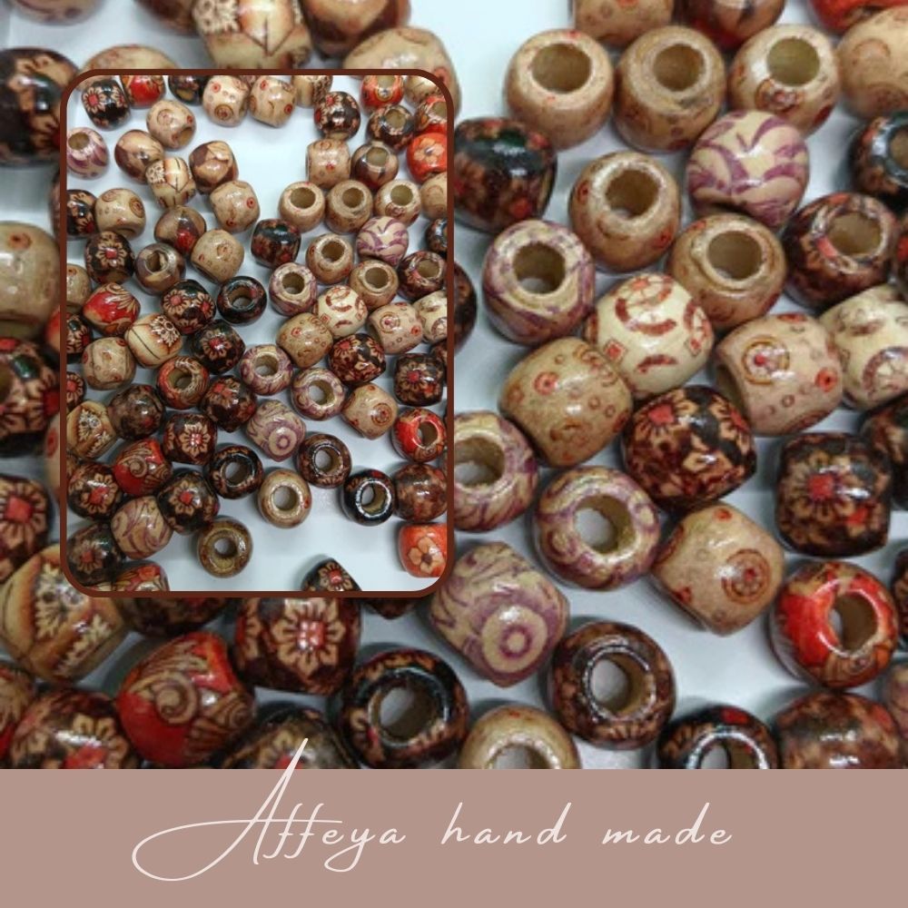 Мъниста за мартеници - "Дървени елементи" 100 броя.