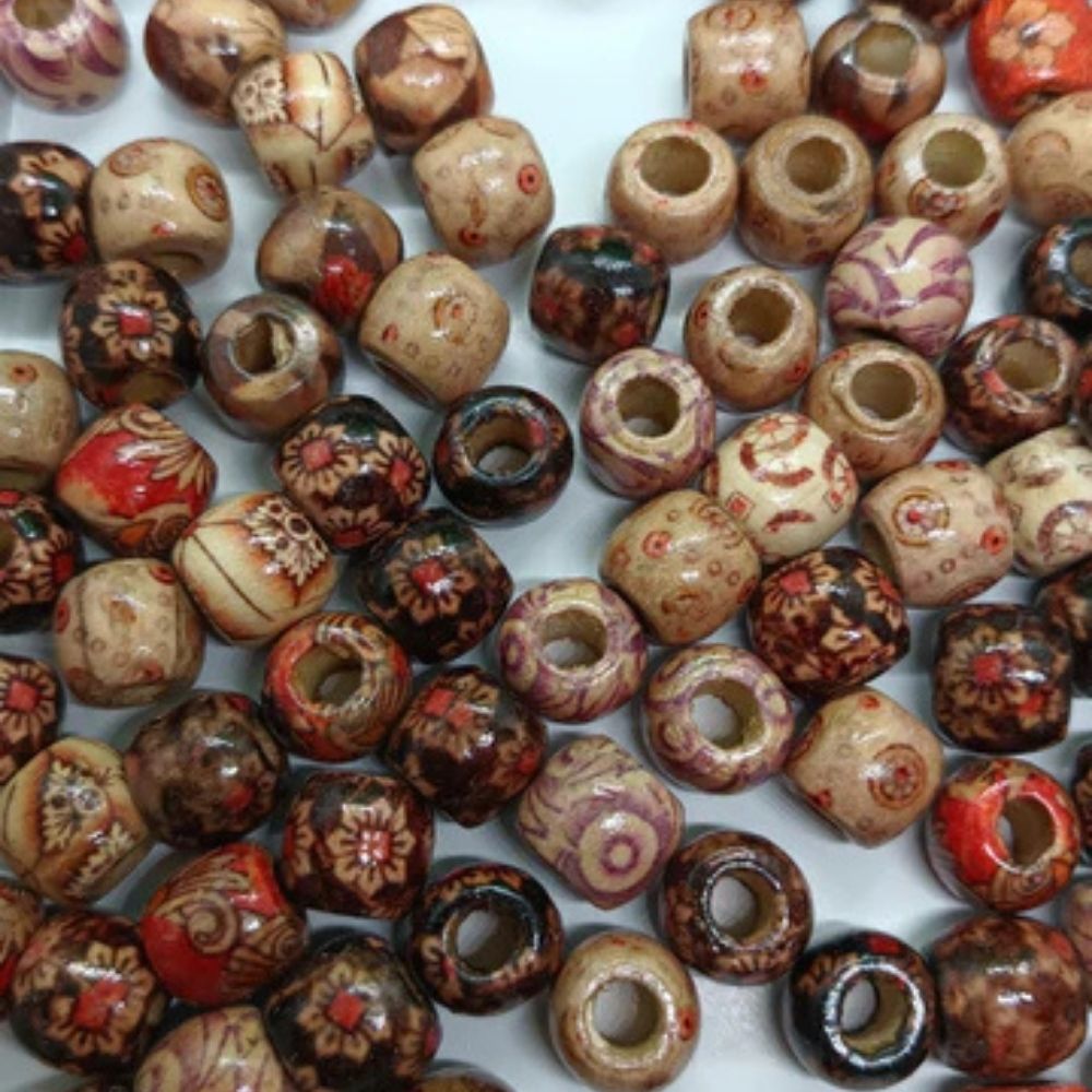 Мъниста за мартеници - "Дървени елементи" 100 броя.