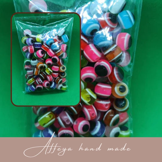 Мъниста за мартеници - "Шарени очета" 100 броя