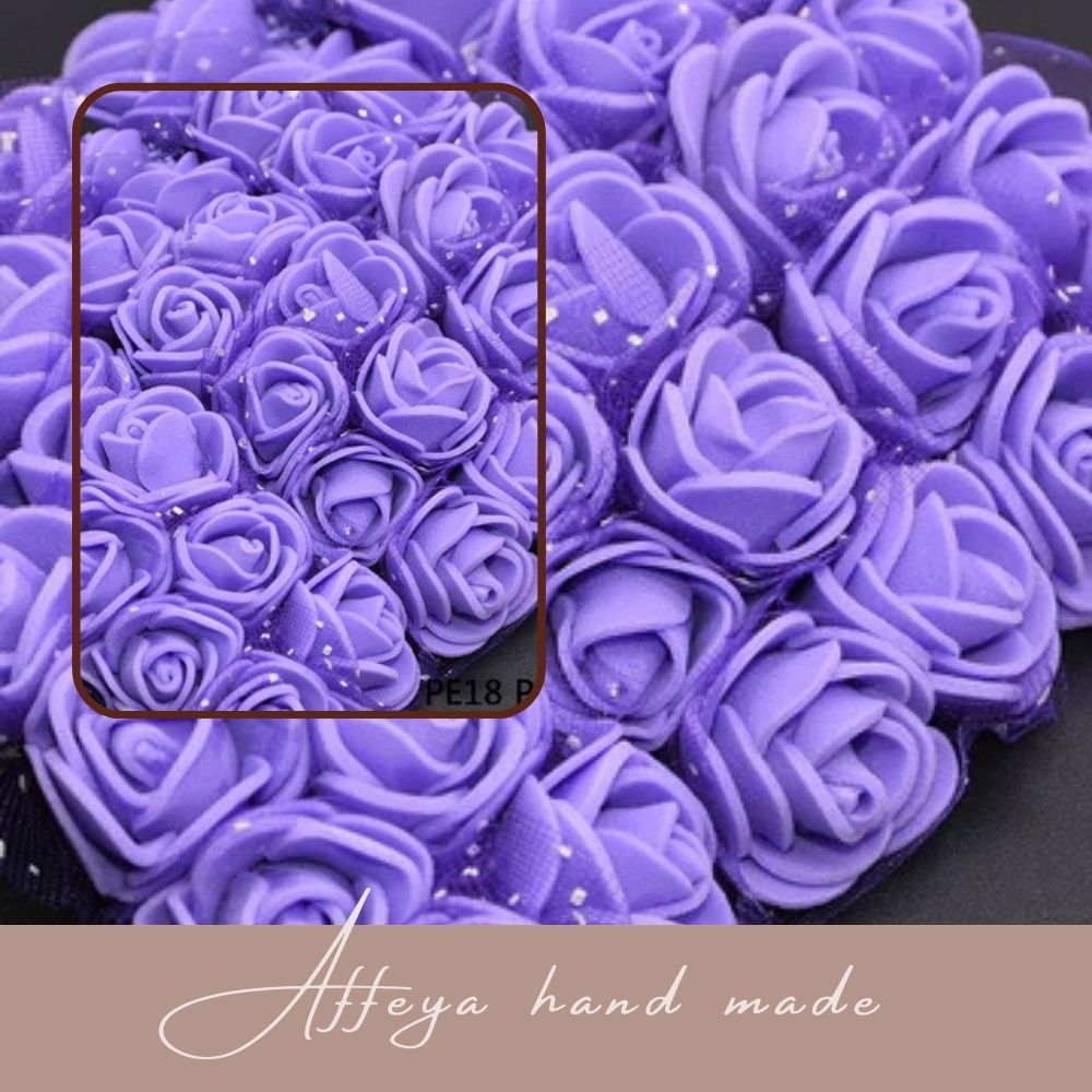 Мини фоам рози в различни цветове - 2 см