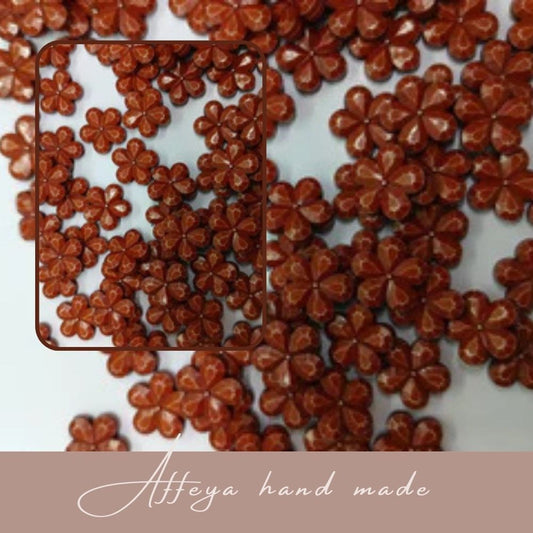 Мъниста за мартеници - "Кафяви цветчета"