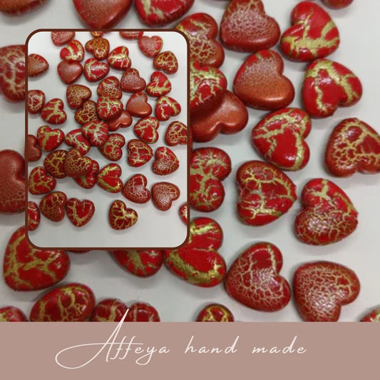 Мъниста за мартеници - "Сърца червени"