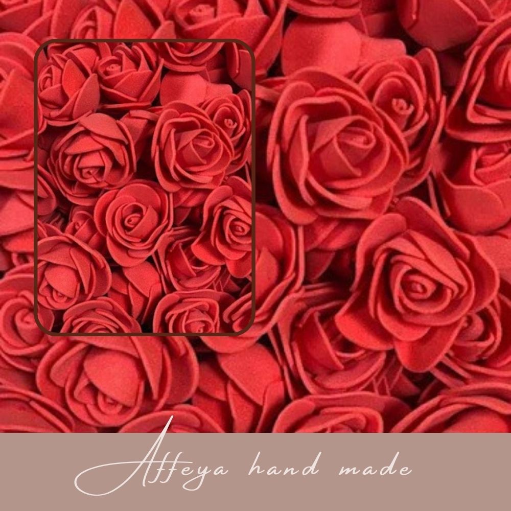 Рози от Фоам в различни цветове - 3.5 см/50 бр