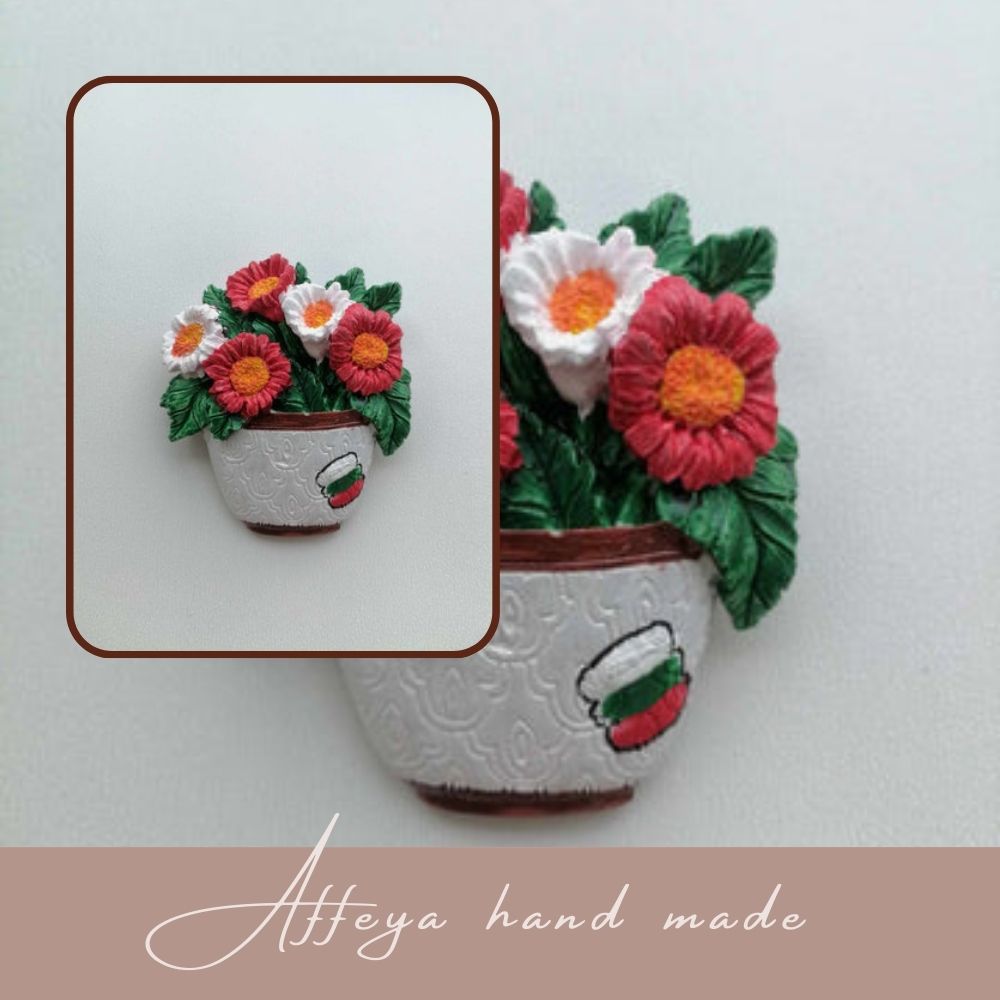 Гипсови слънчогледи в саксия за декорация кат. №8