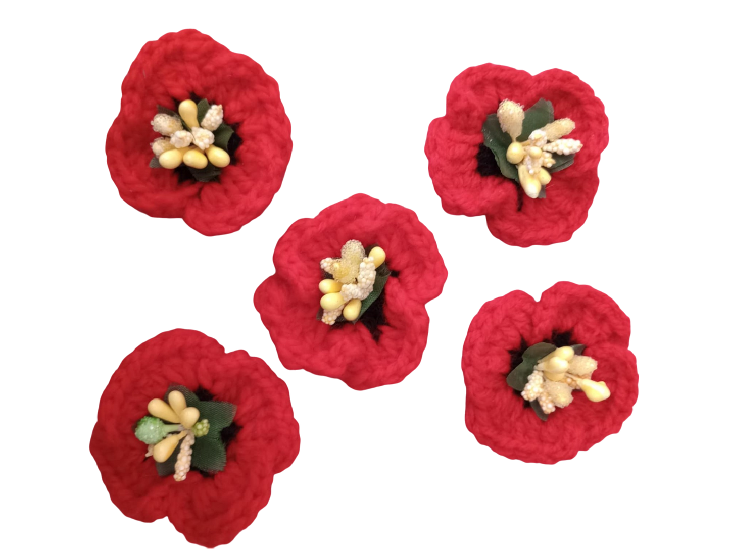 Цветя  5 броя за декорация Мак