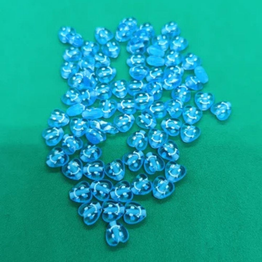 Мъниста за мартеници - "Сини стъклени усмивки"