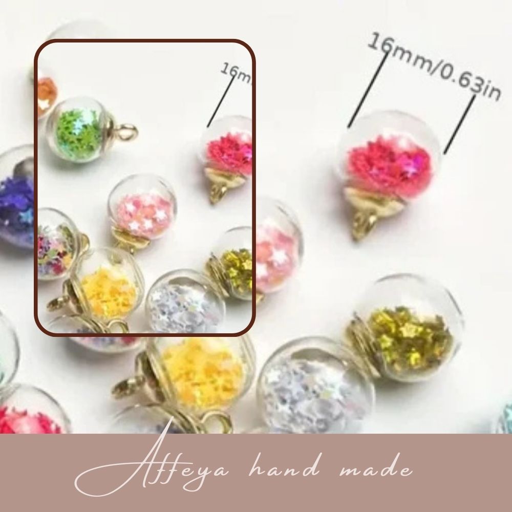 Стъклена висулка за бижута - 5 бр