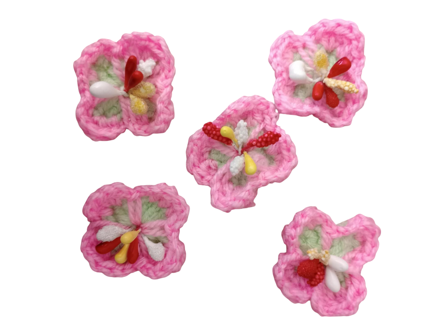 Цветя  5 броя за декорация тип детелина