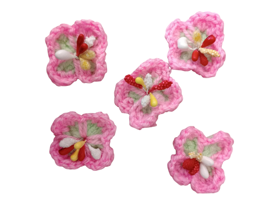 Цветя  5 броя за декорация тип детелина