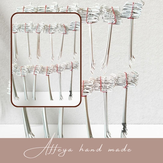 Бели щендерни куки с дължина 10cm./10 бр.