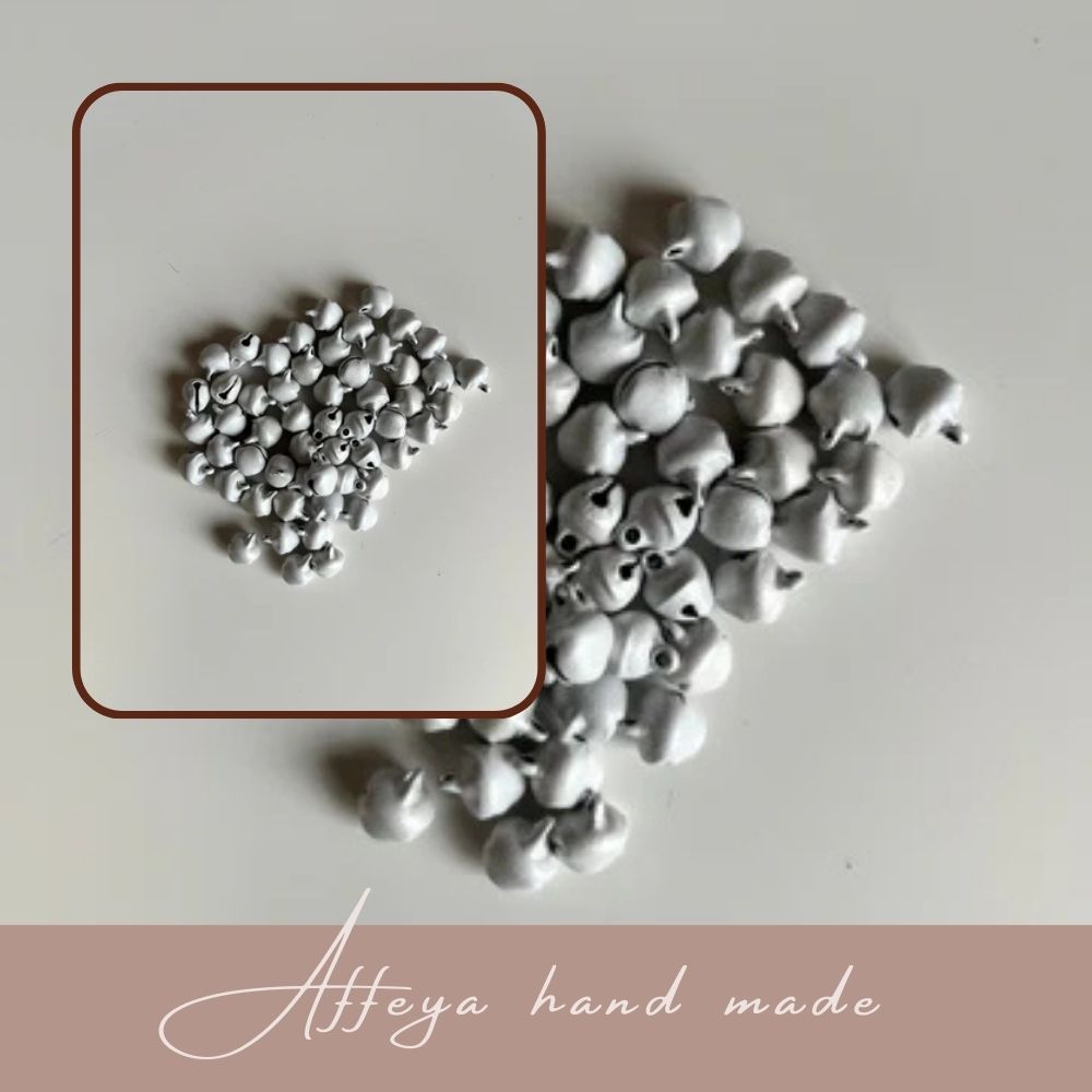 Мъниста за декорация на гривни "Бели тип звънче"