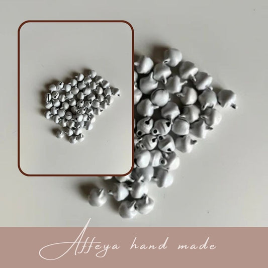 Мъниста за декорация на гривни "Бели тип звънче"