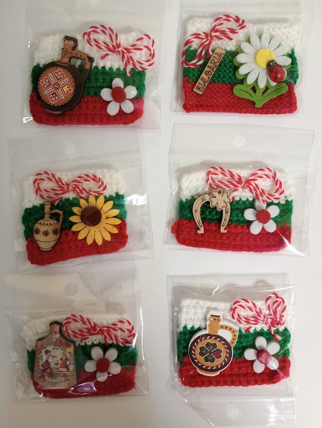 Мартеница плетено знаме магнит