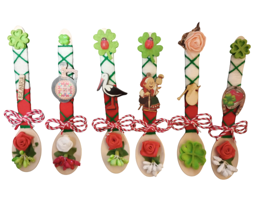 Магнит мартеница - дървена Лъжица