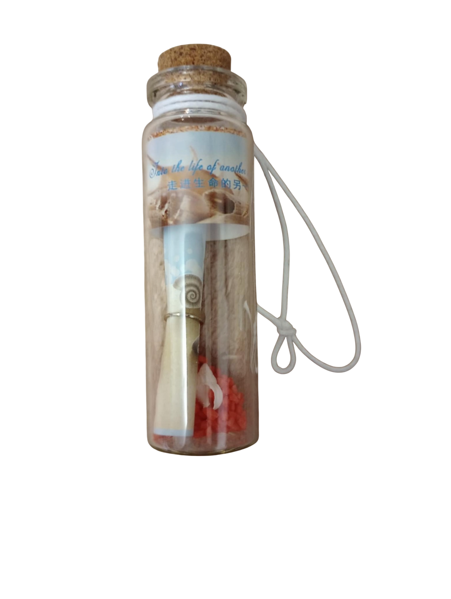 Стъклено писмо в шише - магнитче