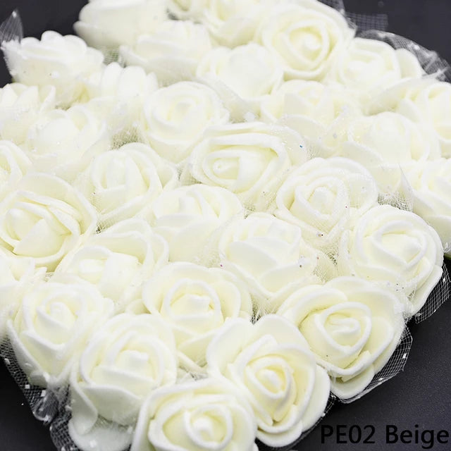 Мини фоам рози в различни цветове - 2 см